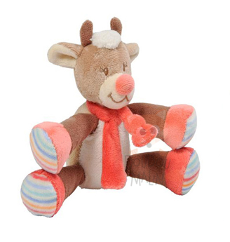  vache les zamis rose marron bleu beige 